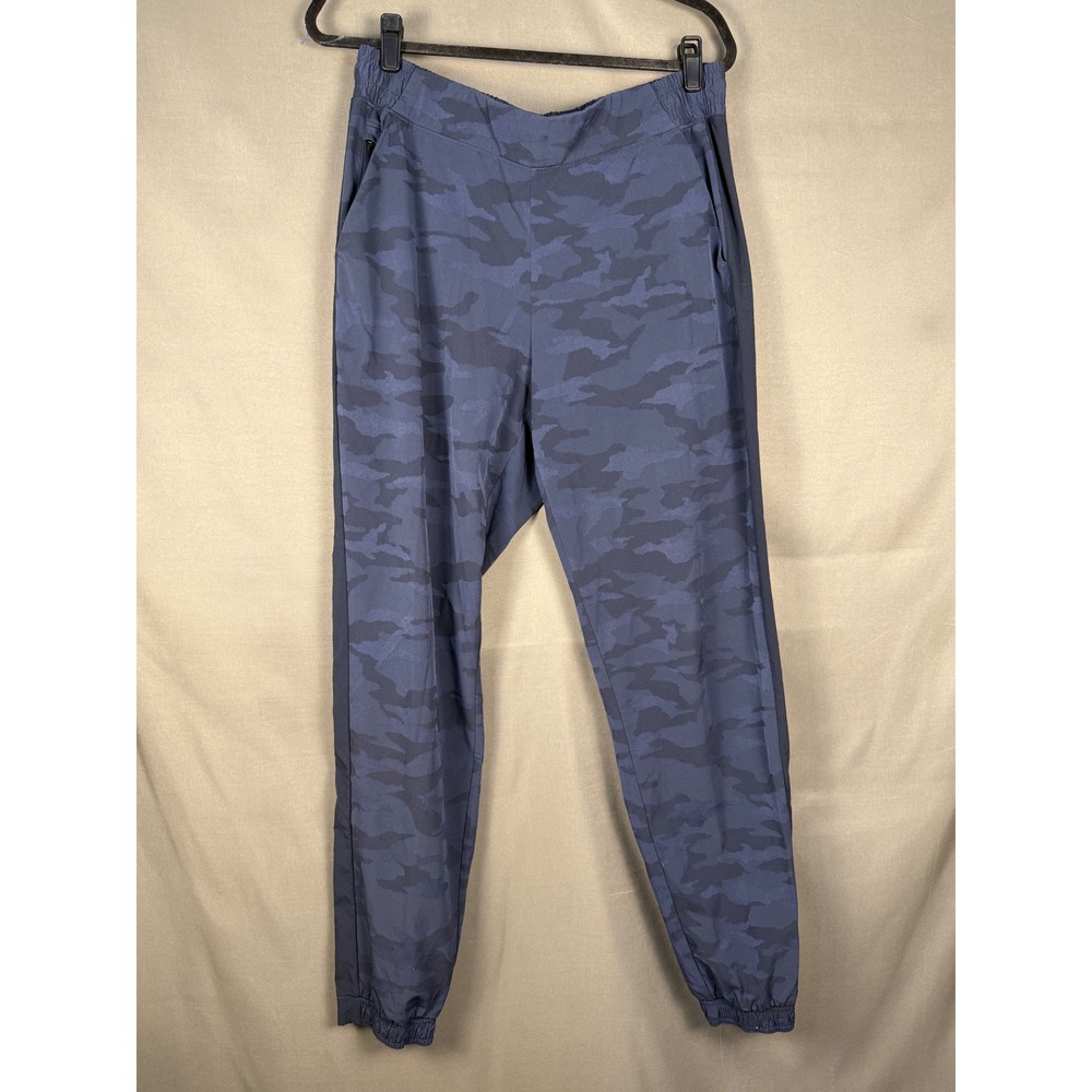 Athleta Brooklyn Textured Jogger Women 14T Navy Camo 599681 Tall Active Pants